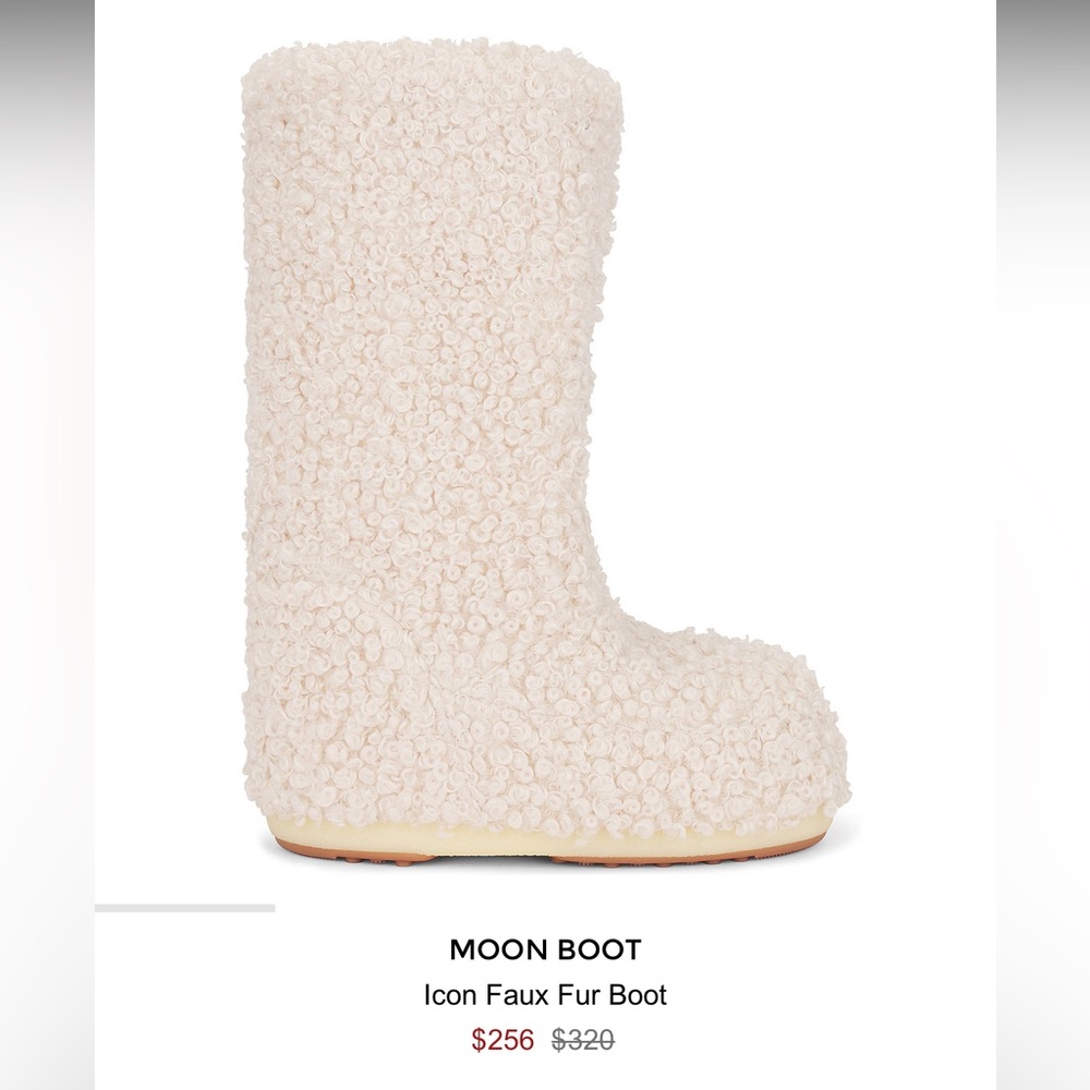 Moon Boot Cream Faux Fur Winter Boots